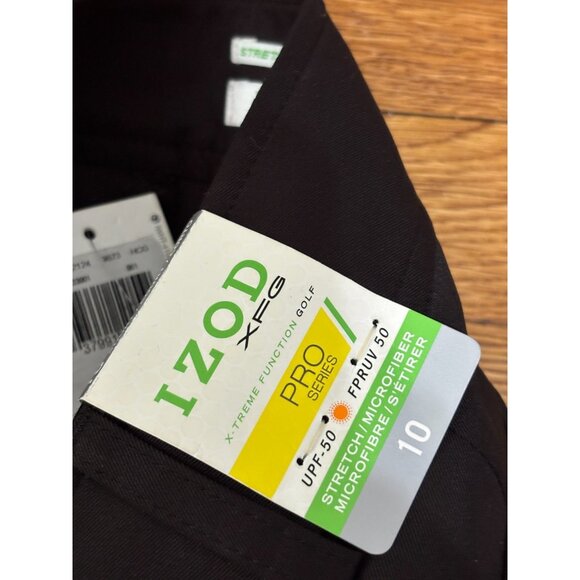 Izod XFG Womens Golf Pants Size 10 Black Stretch Microfiber UPF 50 NWT $72 - Picture 11 of 14